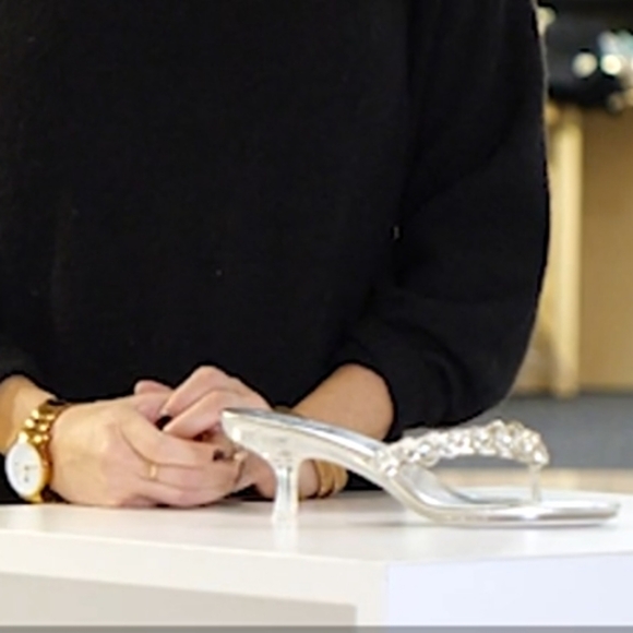 Jeffrey Campbell Rhinestone Flip Flop In Silver - Picture 16 of 16